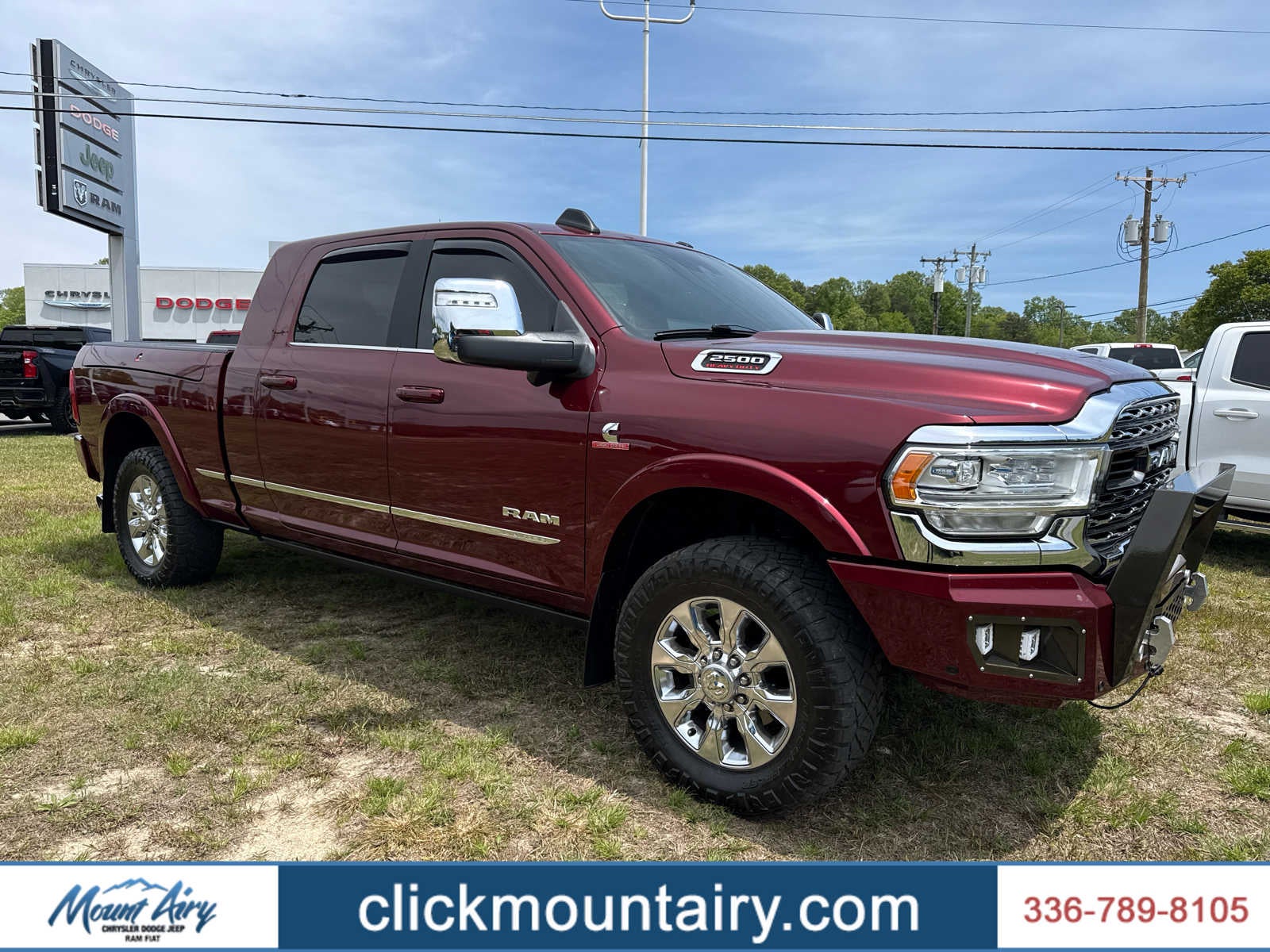2024 RAM 2500 Limited Mega Cab 4x4 6'4' Box in Delmonico Red Pearlcoat — front three-quarter view