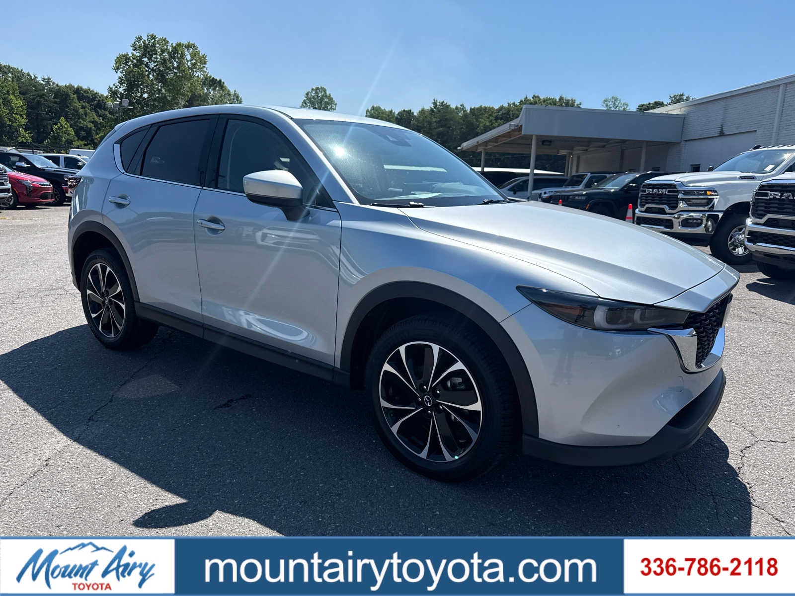 2023 Mazda Mazda CX-5 2.5 S Premium Package in Sonic Silver Metallic — front three-quarter view