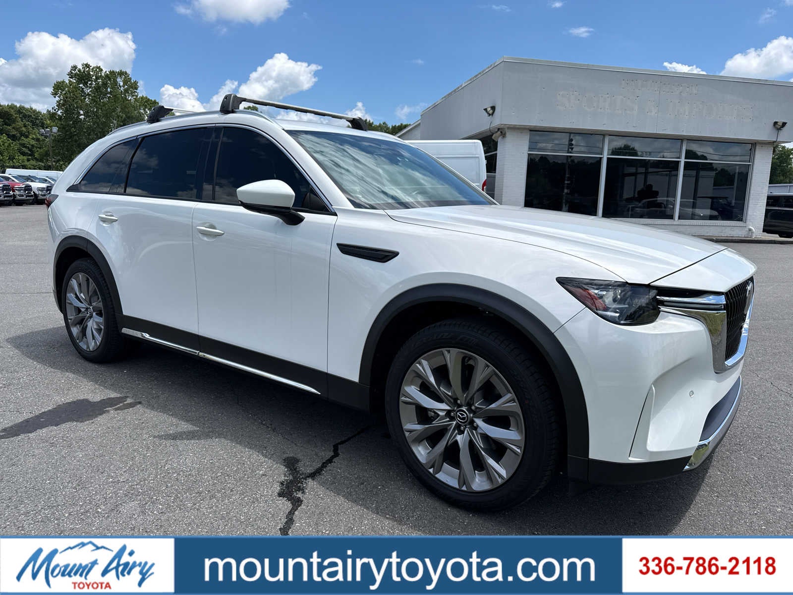 2024 Mazda Mazda CX-90 3.3 Turbo Premium Plus in Rhodium White Premium — front three-quarter view