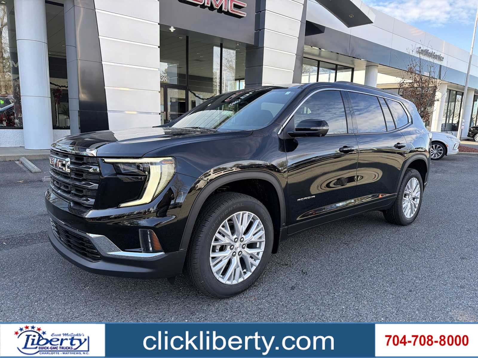 2026 GMC Acadia Elevation in Ebony Twilight Metallic — front three-quarter view