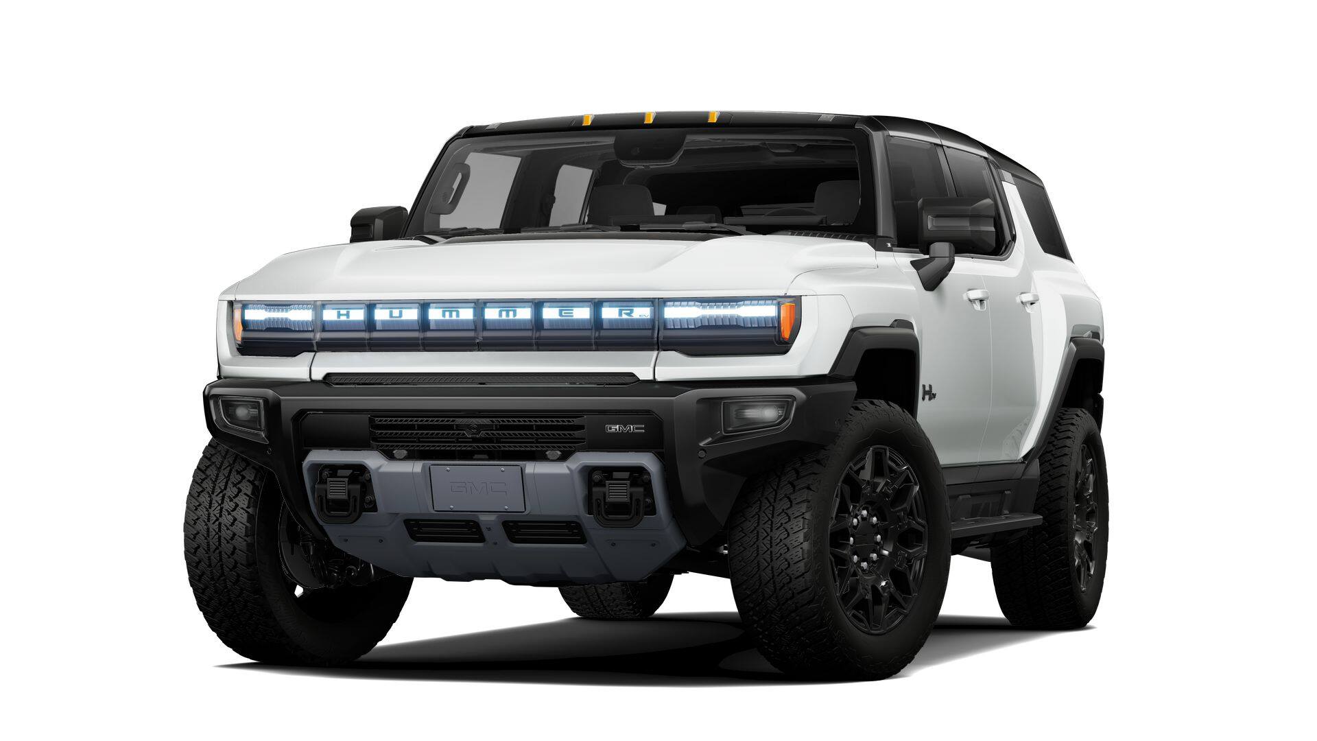 2026 GMC HUMMER EV SUV 3X in Interstellar White — front three-quarter view