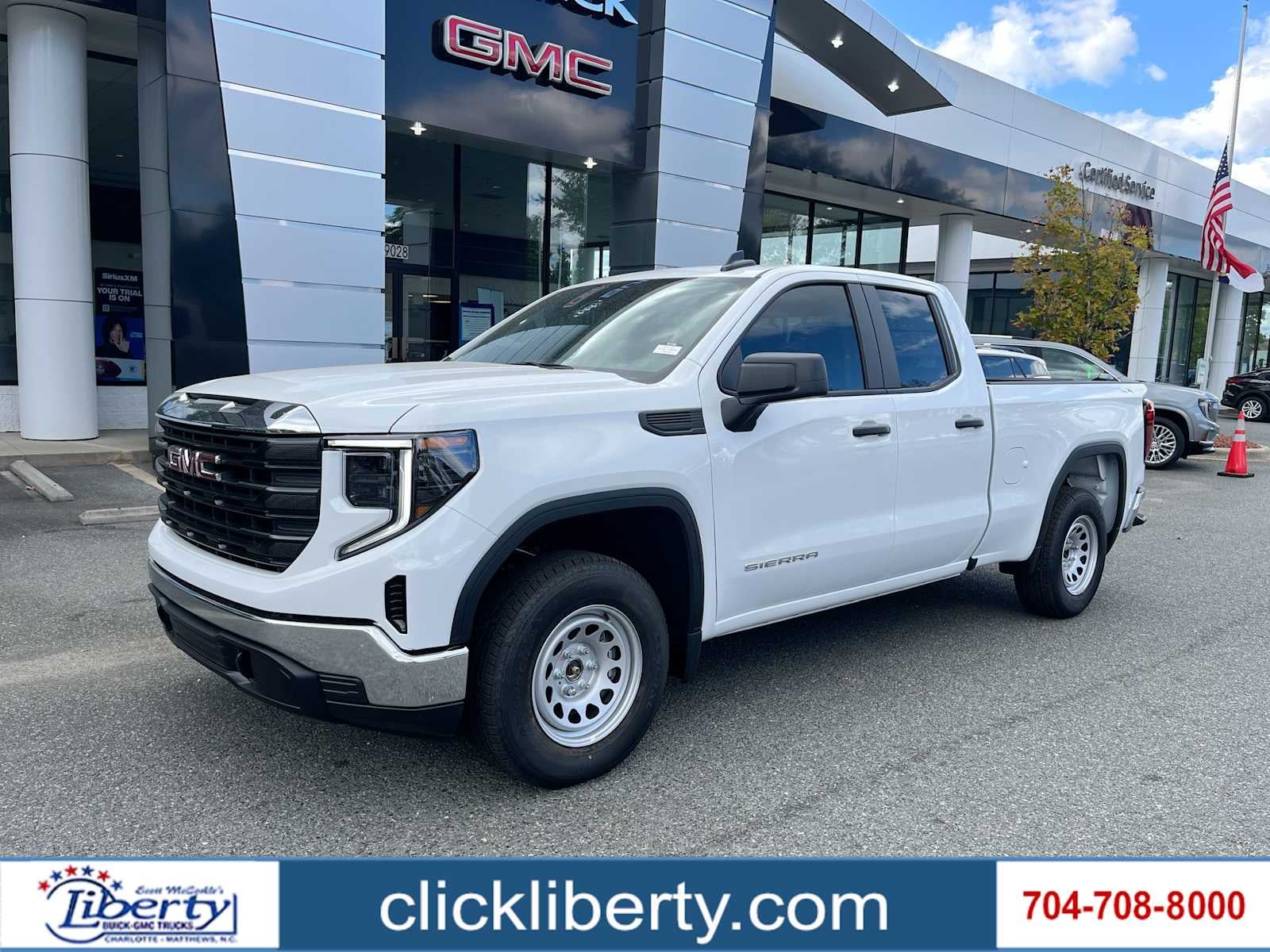 2025 GMC Sierra 1500 Pro in Summit White — front three-quarter view