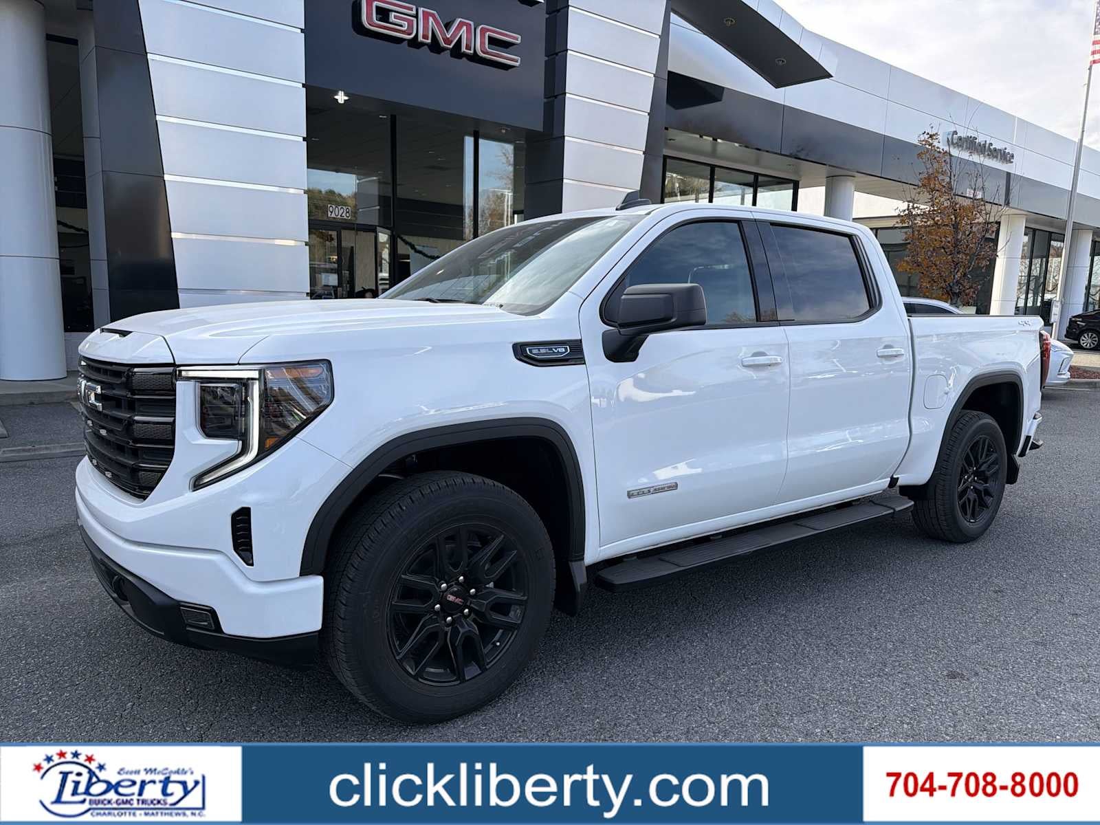 2026 GMC Sierra 1500 Elevation in Summit White — front three-quarter view