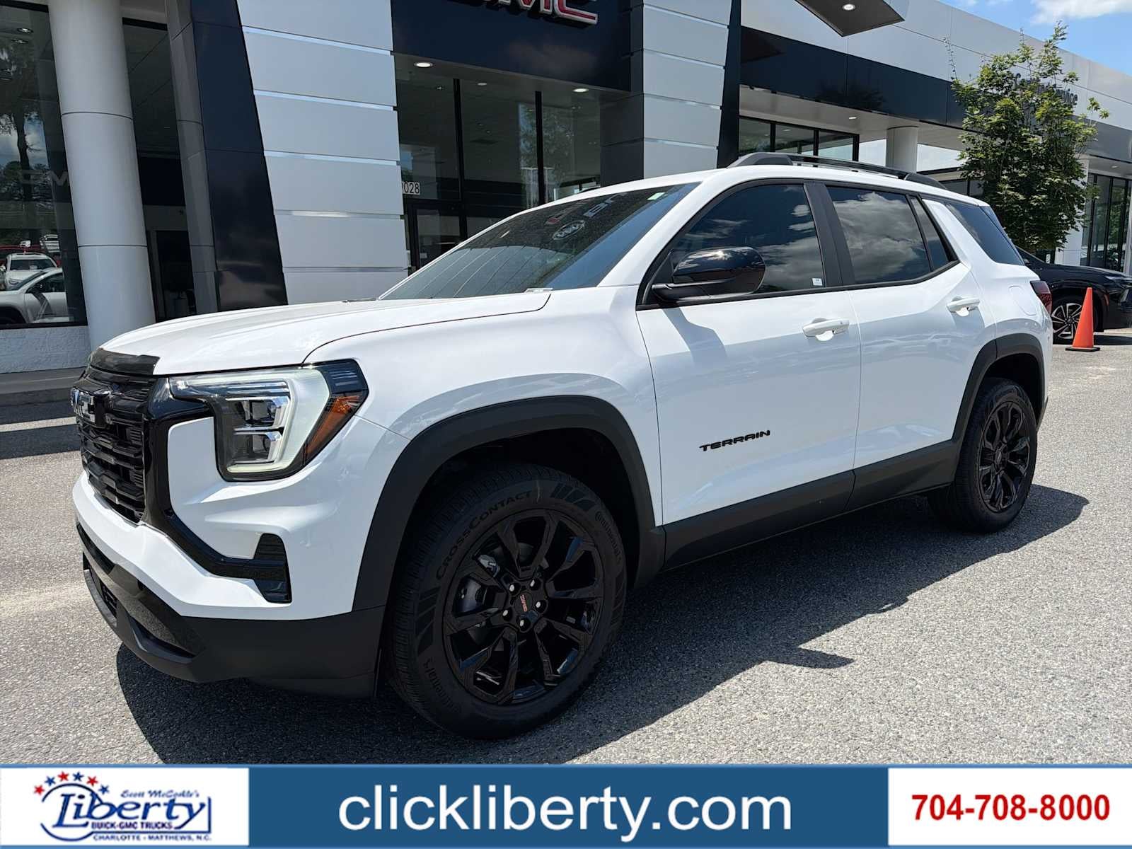 2027 GMC Terrain FWD Elevation in Summit White — front three-quarter view