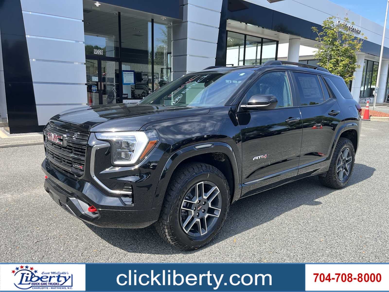 2026 GMC Terrain AT4 in Ebony Twilight Metallic — front three-quarter view
