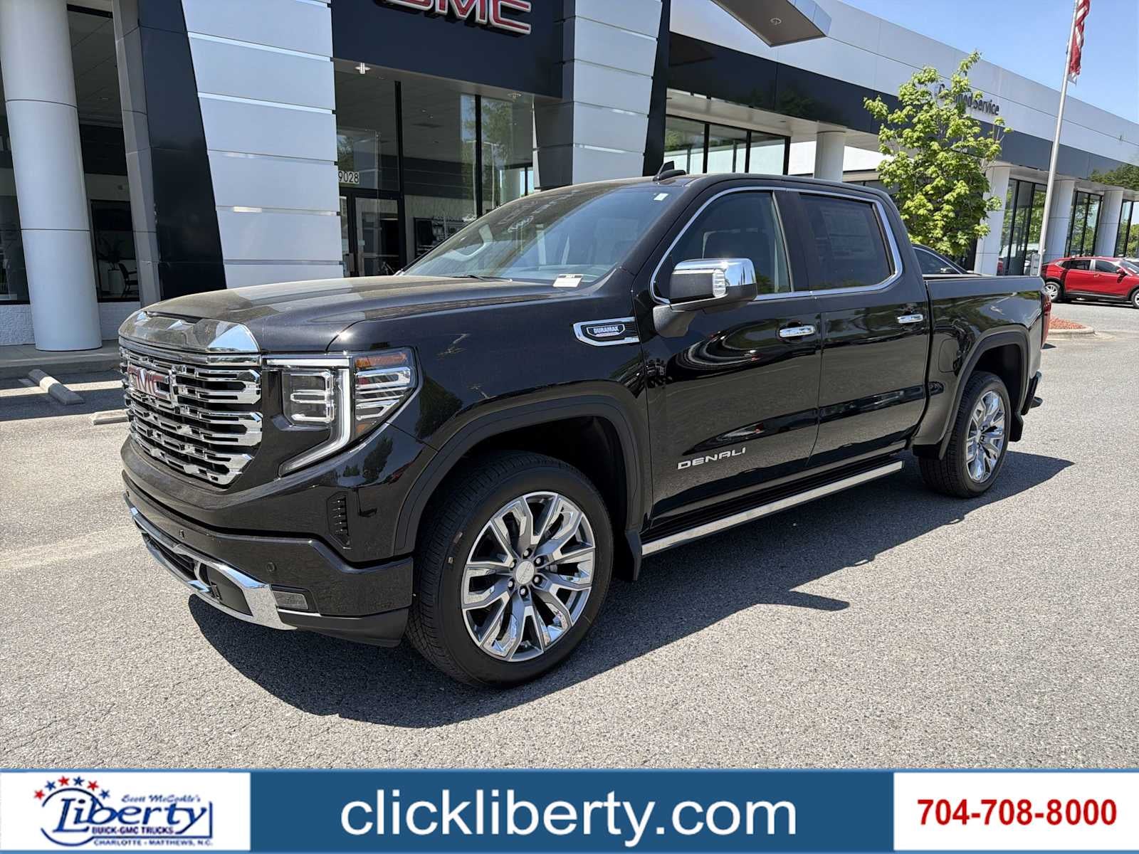 2026 GMC Sierra 1500 Denali in Onyx Black — front three-quarter view