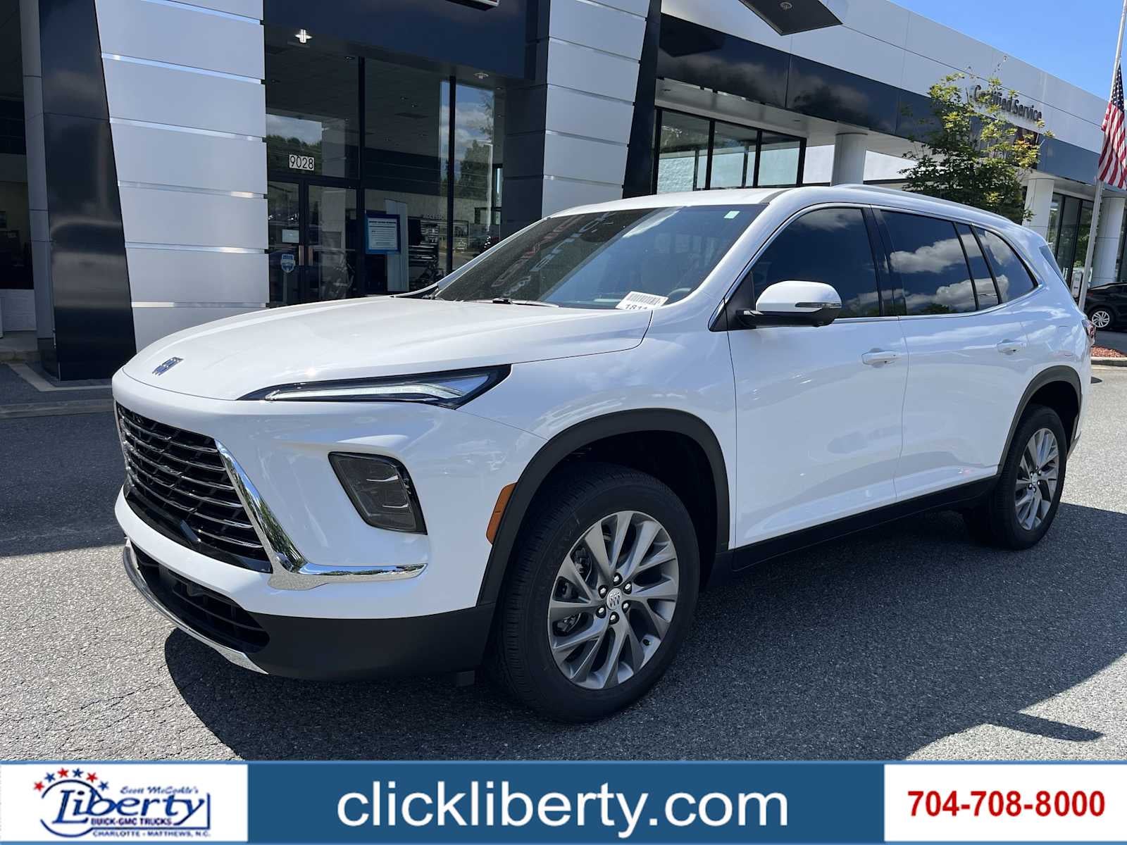 2026 Buick Enclave Preferred in Summit White — front three-quarter view